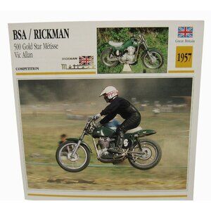 BSA Rickman 500 Gold Star Métisse Vic Allan Great Britain 1957 Motorcycle Spec C